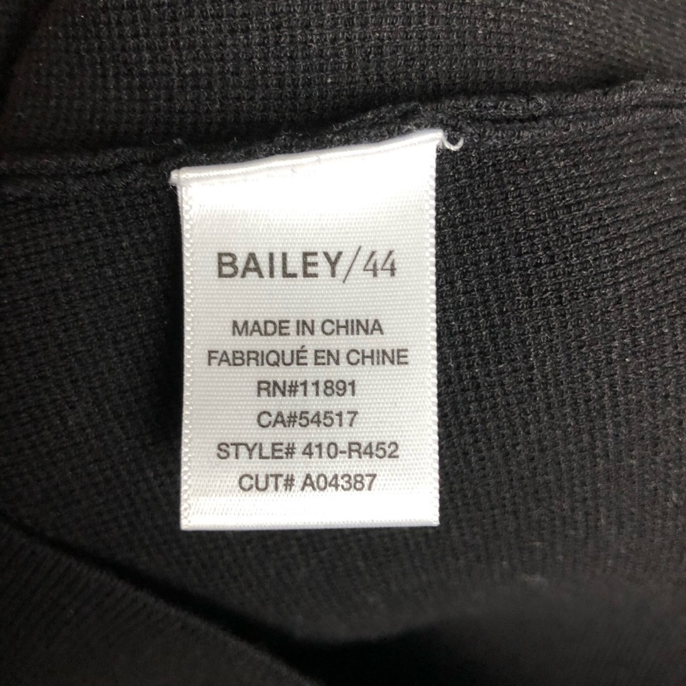 Bailey 44 Black Knit Ruffle Overlay Sheath Dress S - Picture 6 of 7